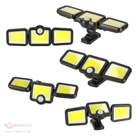 Lampa solarna LED 3w1 z czujnikiem ruchu zmierzchu