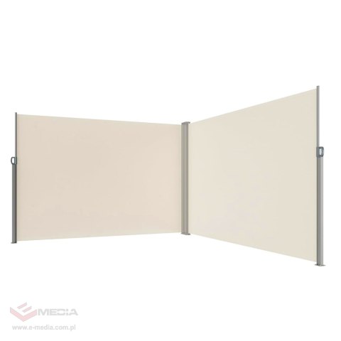 Markiza narożna boczna tarasowa LUARO parawan zwijany 181 x 620 cm beżowy