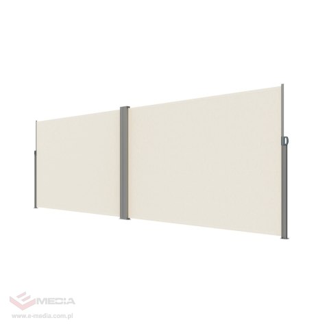 Markiza narożna boczna tarasowa LUARO parawan zwijany 181 x 620 cm beżowy
