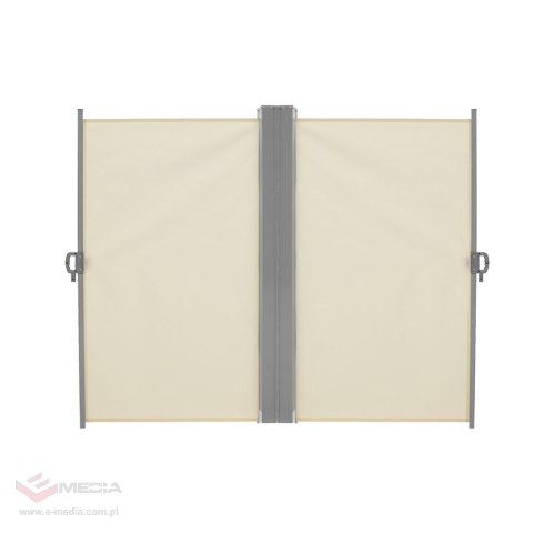 Markiza narożna boczna tarasowa LUARO parawan zwijany 181 x 620 cm beżowy