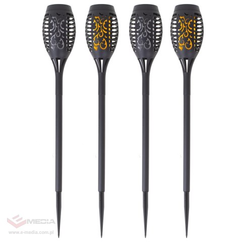 Lampy solarne ogrodowe pochodnie 12LED 4szt.