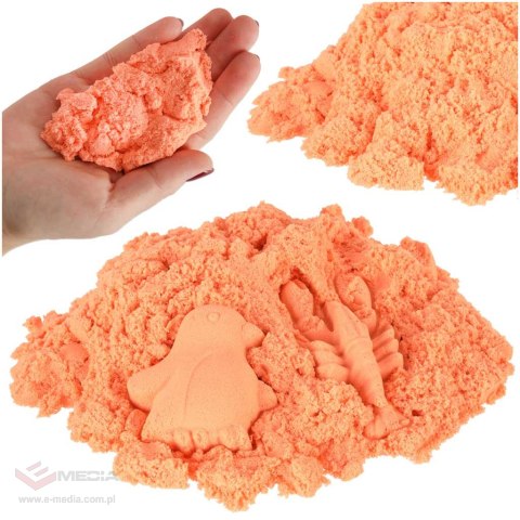 Piasek sensoryczny dla dzieci 1kg w woreczku pomarańczowy