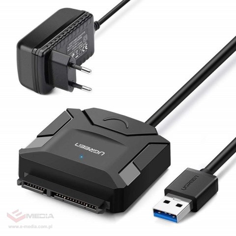 Adapter UGREEN USB 3.0-SATA do dysków 2.5/3.5" (czarny)