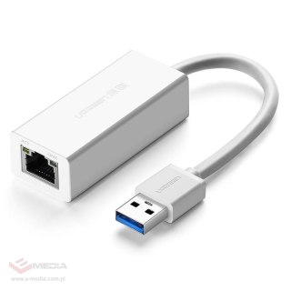 Adapter sieciowy UGREEN CR111 USB-A-RJ45 (biały)