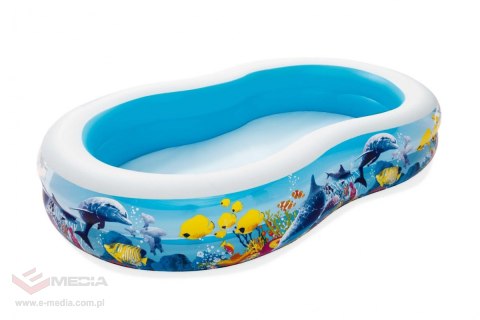 Basen dmuchany Morska Głębina 262x157x46cm dla dzieci 3+ BESTWAY + Łatka naprawcza
