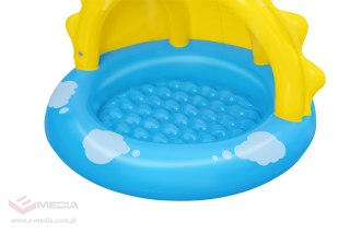 Dmuchany Brodzik Basenik Słoneczko dla dzieci 2+ BESTWAY 101x97x71 + Odpinany daszek + Dmuchane dno