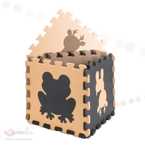 Mata edukacyjna piankowa puzzle beż 85 x 85 cm 9 elementów