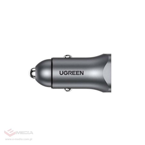 Ładowarka samochodowa UGREEN CD130 30W USB-A/USB-C (szara)