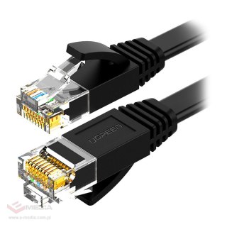 Kabel RJ45 Ugreen NW102 Cat.6, 30m, płaski (czarny)