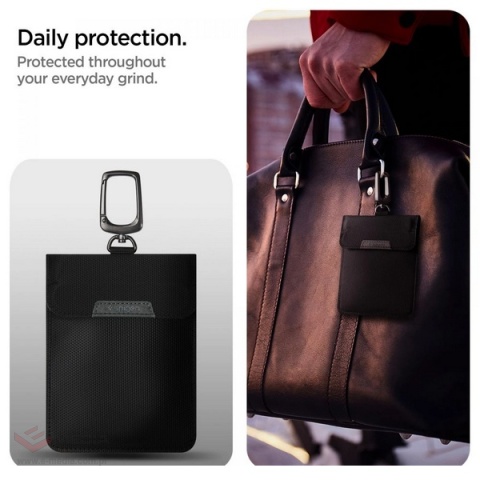 Antykradzieżowe etui Spigen Pouch Keyless RFID Signal Blocker - czarne