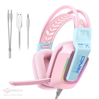 Słuchawki gamingowe ONIKUMA X13 (różowe)