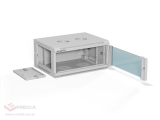 Szafa wisząca 19" 4U 600x450, drzwi szklane jednoskrzydłowe, tył osłona pełna demontowalna, osłony boczne pełne demontowalne zam