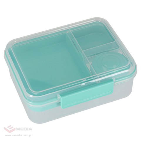Lunch box śniadaniówka pudełko śniadaniowe z przegródkami dzielone 2200ml miętowe