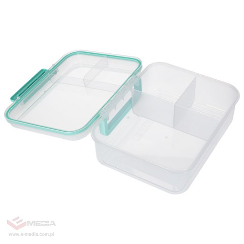 Lunch box śniadaniówka pudełko śniadaniowe z przegródkami dzielone 2200ml miętowe