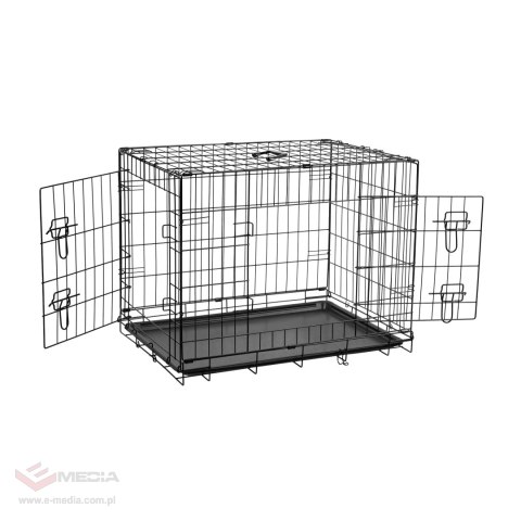 Metalowa klatka dla psa, kojec, rozmiar L 76x53x59 cm , REBEL ANIMALS