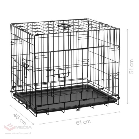 Metalowa klatka dla psa, kojec, rozmiar M 61x46x51 cm , REBEL ANIMALS