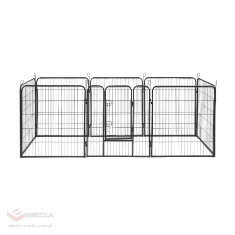 Modułowy kojec dla psa, stalowa zagroda, rozmiar XL, 8 paneli 80x100 cm , REBEL ANIMALS