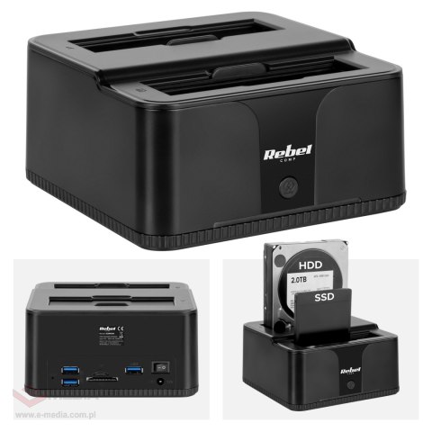 Stacja dokująca dysków HDD/ SSD USB 3.0 Rebel