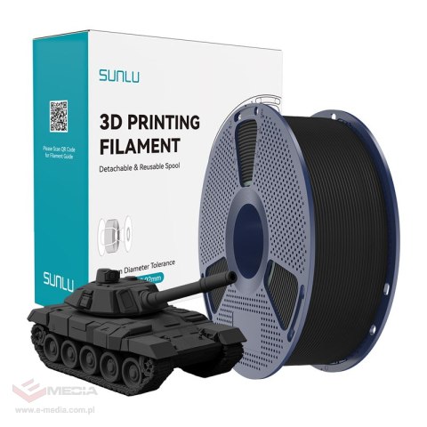 Filament SUNLU PLA+ High-Speed 1.75mm 1kg (czarny)
