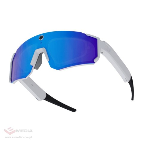 Sportowe okulary Colmi V06 AI Białe (z niebieskimi szkłami)