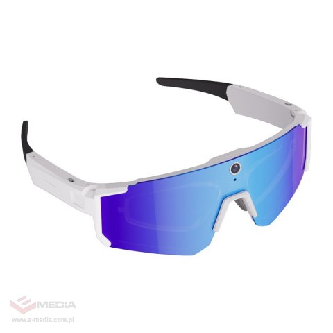 Sportowe okulary Colmi V06 AI Białe (z niebieskimi szkłami)
