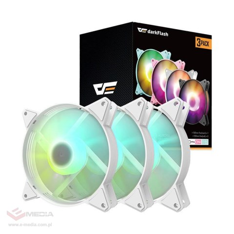 Wentylator DARKFLASH C6 120mm 3w1 ARGB (biały)