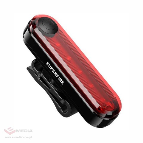 Lampka rowerowa tylna SUPERFIRE BTL01 230mAh USB