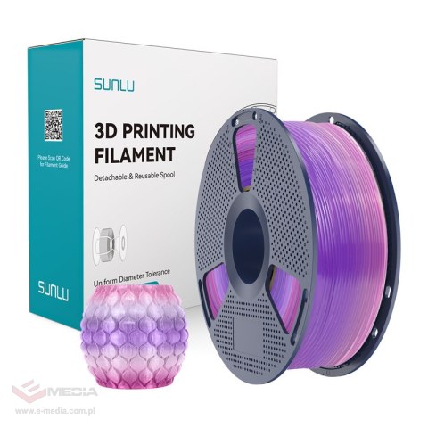 Filament SUNLU PLA 1.75mm 1kg Rainbow 03 (przezroczysty)