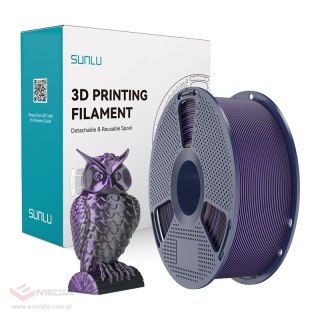 Filament SUNLU PLA+ Silk Dual Color 1.75mm 1kg (czarno-fioletowy)