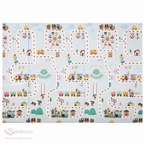 Mata edukacyjna piankowa dwustronna składana 150x200cm balony ulica