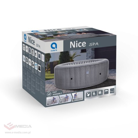 Spa ogrodowe, jacuzzie pompowane AVENLI NICE 6 osobowe 240x70 silver