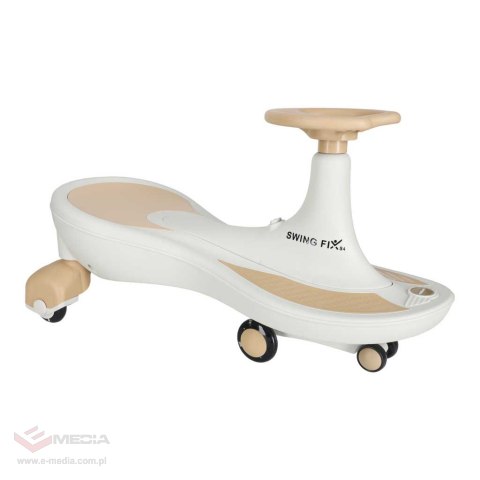 Jeździk grawitacyjny LED Swing Fix S4 świecące koła z muzyką grający 76cm złoto-biały max 100kg