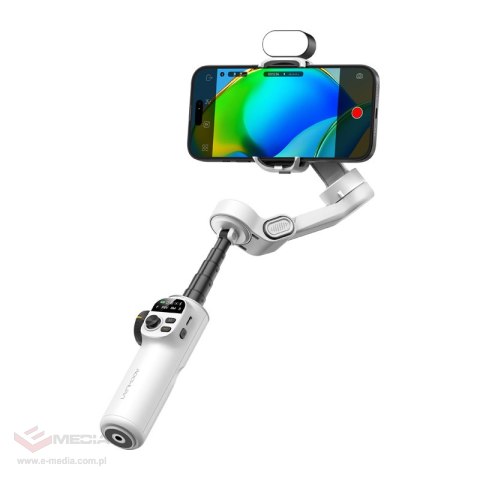 Gimbal AOCHUAN X2 z oświetleniem RGB (biały)