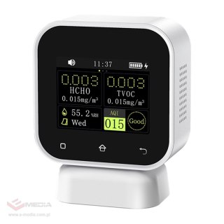Monitor jakości powietrza w pomieszczeniach 4w1 Detektor formaldehydu z ekranem dotykowym FNIRSI SFD-02
