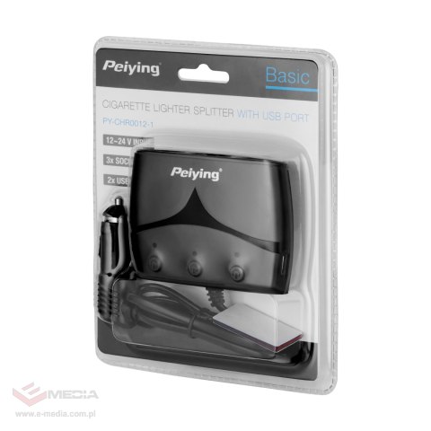 Rozdzielacz gniazda zapalniczki x3 z gniazdem master i USB 3100 mA