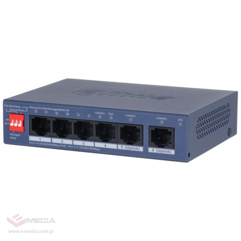 SWITCH POE CS4006-4GT-36 4-PORTOWY DAHUA