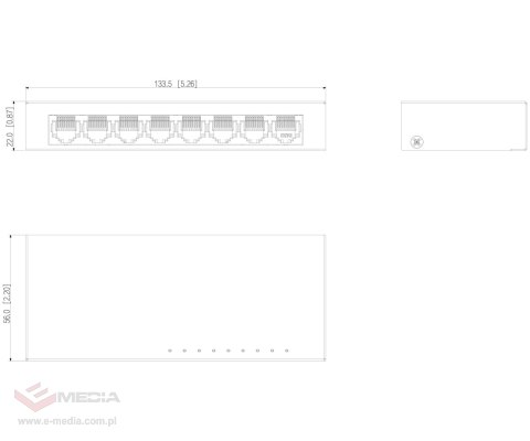 SWITCH SG1008-EUR 8-PORTOWY DAHUA