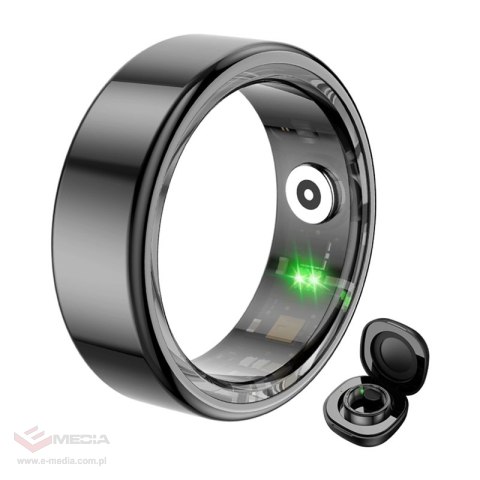 Smartring COLMI R02 rozmiar 11 20.3mm (czarny) + etui ładujące