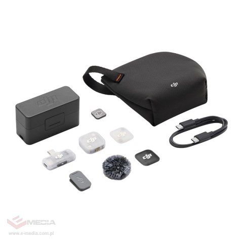 System mikrofonów bezprzewodowych DJI Mic Mini 2 (1 TX + 1 Mobile RX + Etui ładujące)