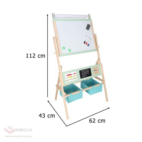 Tablica magnetyczna kredowa dwustronna LULILO Kredo kredy markery magnesy kosze