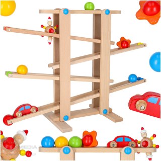 Tor kulkowy drewniany kulodrom montessori XXL