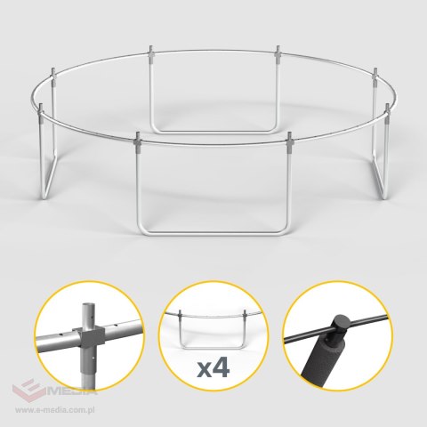 Trampolina Rebel Active PRO 10ft/305 cm, siatka, drabinka