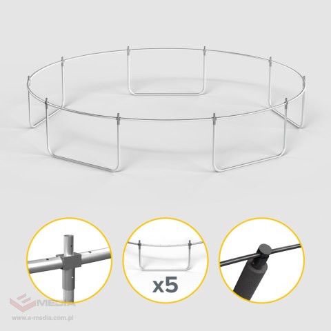Trampolina Rebel Active PRO 15ft/457 cm, siatka, drabinka