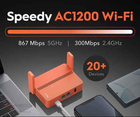 ROUTER VPN TR1200 Wi-Fi 2.4 GHz, 5 GHz 300 Mb/s + 867 Mb/s CUDY