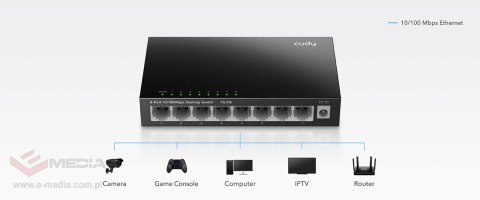 SWITCH FS108 8-PORTOWY CUDY