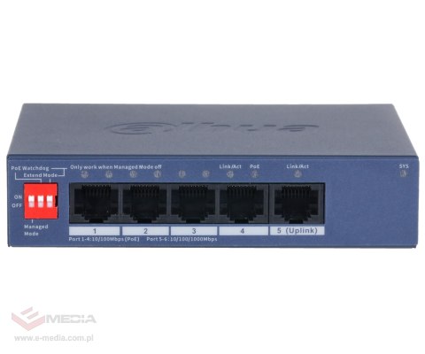 SWITCH POE CS4005-4ET1GT-36 4-PORTOWY DAHUA