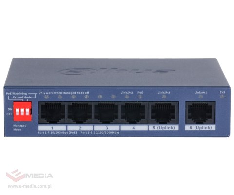 SWITCH POE CS4006-4ET2GT-36 4-PORTOWY DAHUA