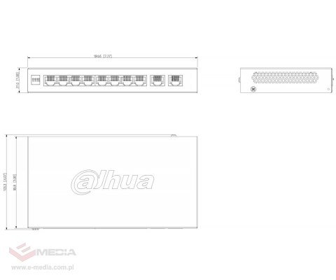 SWITCH POE CS4010-8ET2GT-110 8-PORTOWY DAHUA