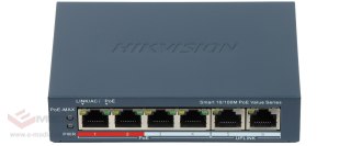 SWITCH POE DS-3E1106P-EI/M 4-PORTOWY Hikvision