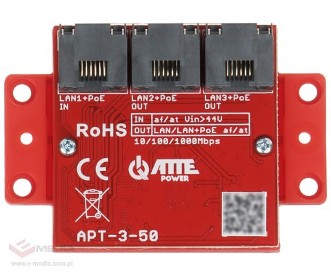 SWITCH POE / EXTENDER APT-3-50 3-PORTOWY ATTE